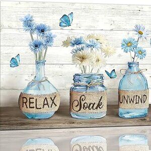 Tijuboni Farmhouse Bathroom Decor Wall Art